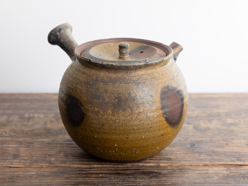 Bizen-yaki kyûsu teapot, "yôhen" by Kobashi Masaaki, 260 ml