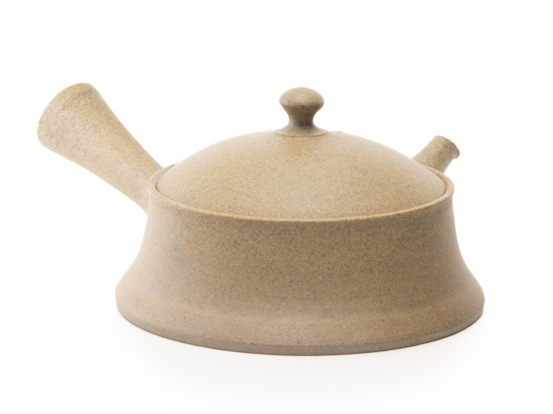Tokoname-yaki "hiragata" kyûsu flat teapot by Shûkei, 180 ml
