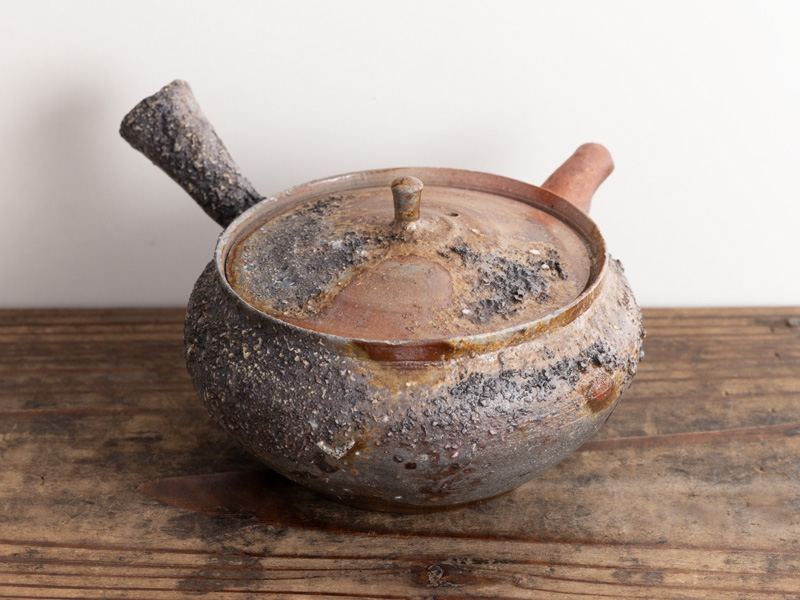 Bizen-yaki kyûsu teapot, "yôhen" by Kobashi Masaaki, 200 ml