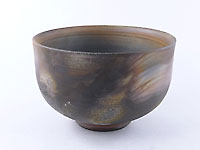 Bizen-Yaki matcha bowl by Nobuhara Katsushi