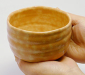 Ciotola per il matcha Hagi-yaki, di forma Raku.