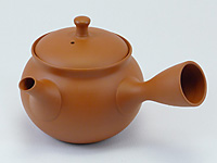 Red Tokoname-yaki kyûsu teapot by Shôryû, 240ml (8.1 oz)