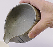 “Black hidasuki” bizen-yaki yuzamashi by Yoshimoto Atsuo