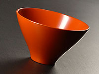 Echizen lacquer cup, red orange, 80 ml (2.7 oz)