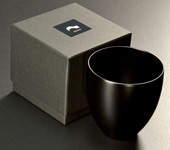 Echizen lacquer cup, matt black, 150 ml (5 oz)