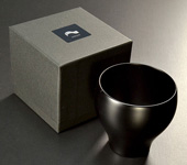 ''Mayu'' cup in Echizen lacquer, matt black, 140 ml (4.7 oz)