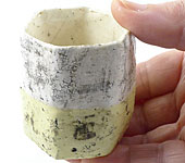 Hexagonal cups by Katase Kazuhiro