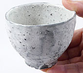 Glazed grey cup by Katase Kazuhiro