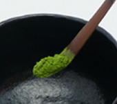 Dark wood chashaku