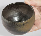 “Kuro-bizen” bizen-yaki cup with “goma” by Baba Takashi, 230ml (7.7 oz)