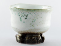 Hagi-yaki three colors cup by Yamane Seigan, 110ml (3.7 oz)