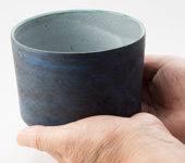 Black matcha bowl by Katase Kazuhiro