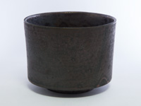 Black matcha bowl by Katase Kazuhiro