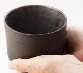 Black matcha bowl by Katase Kazuhiro