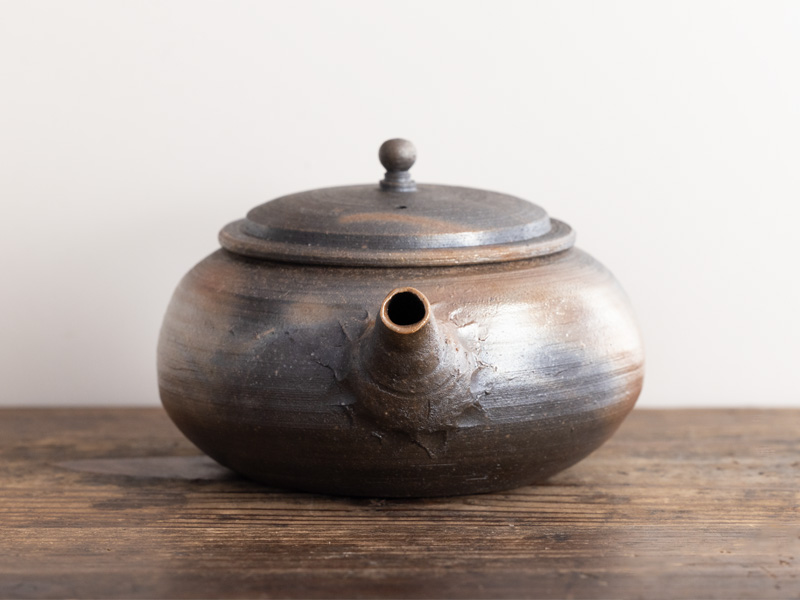 Bizen-yaki teapot, aobizen by Kobashi Masaaki, 210 ml [POT