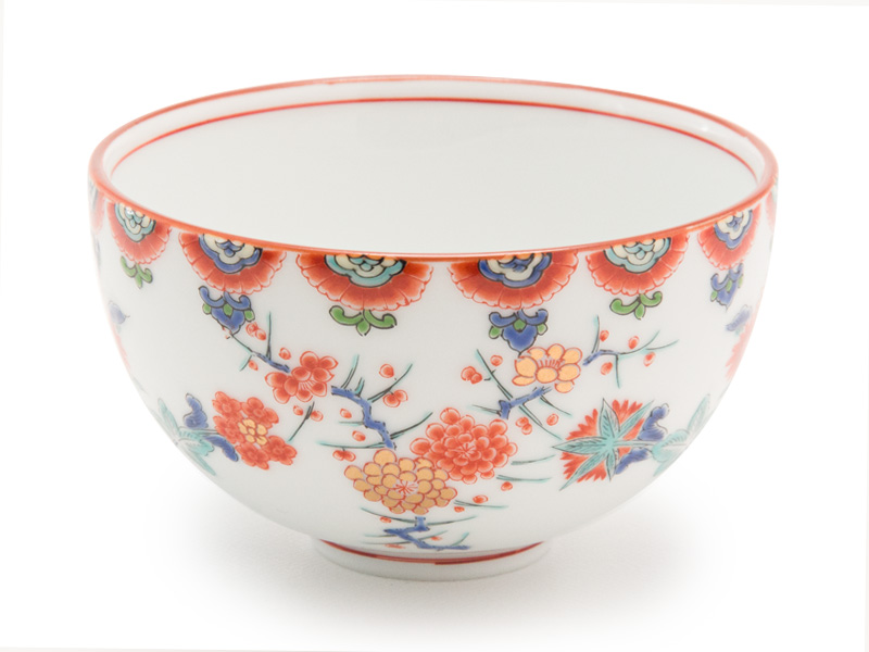 Tazza Arita-yaki, susino e crisantemi, atelier Kisen, 160ml