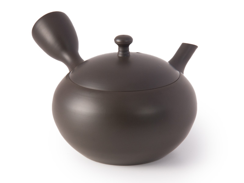 Teiera kyusu nera tokoname-yaki fabbricata da Hokuryù, 180ml