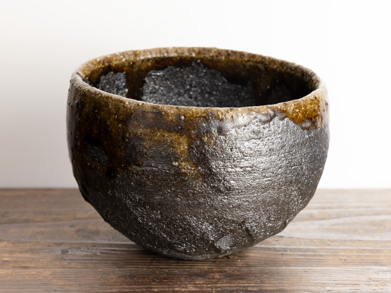 Bizen-yaki matcha bowl by Fujiwara Akira [BOW-88-007-0000
