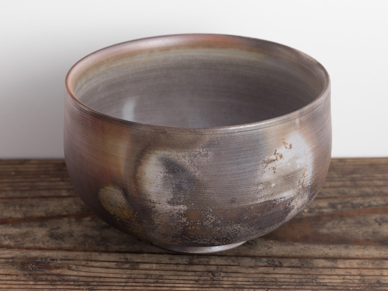 Bizen-Yaki matcha bowl by Nobuhara Katsushi