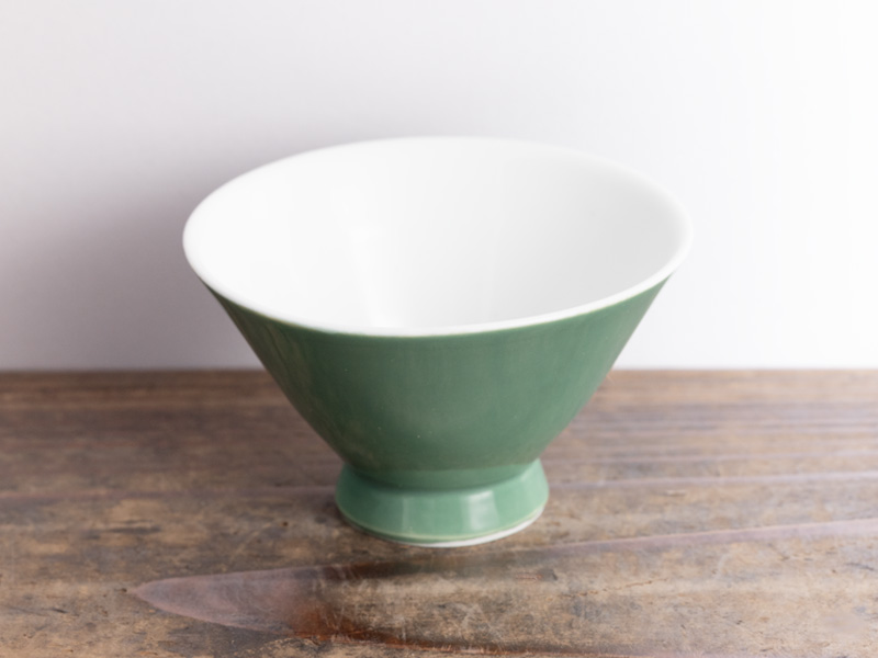Tazza verde di porcellana, 85 ml