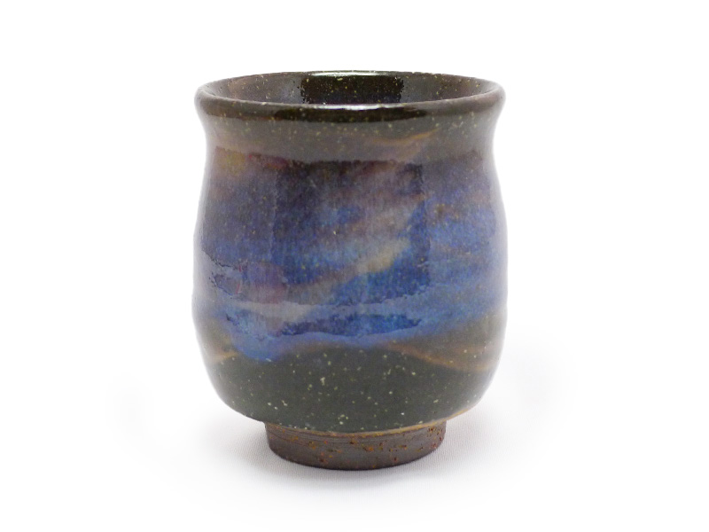 Blue Hagi-yaki cup by Yamane Seigan, 280 ml / 9.5 oz