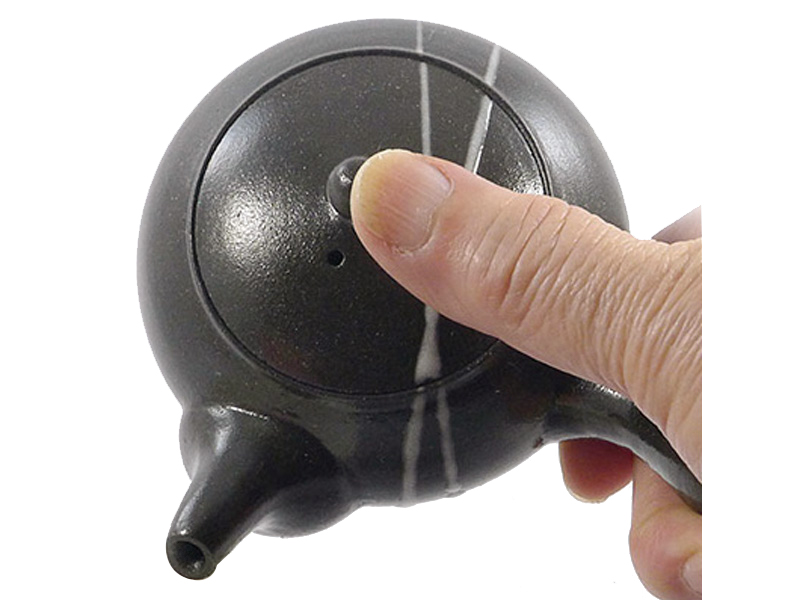 Banko-yaki kyûsu teapot by Shimizu Ushio of the Suigetsu