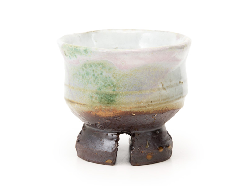 Hagi-yaki three colors cup by Yamane Seigan, 100 ml