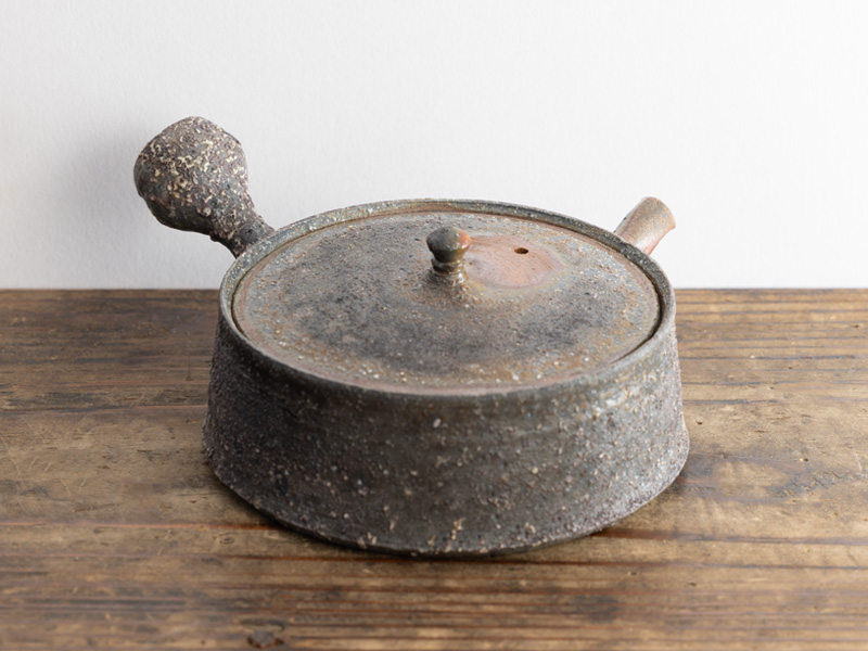 Bizen-yaki kyûsu teapot, "yôhen" by Kobashi Masaaki, 110 ml